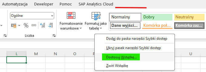 kurs vba dla początkujących - wstążka