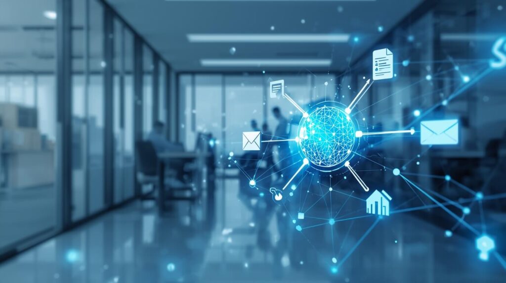 Agenci AI w biznesie - schemat działania