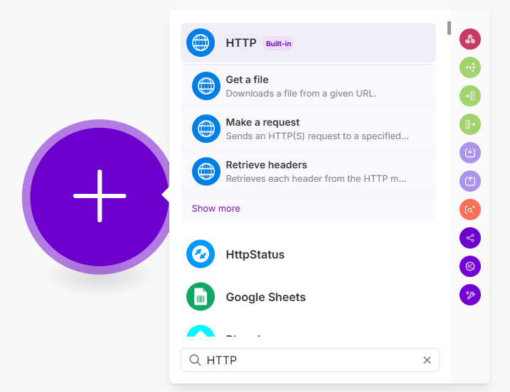 Dodawanie modulu HTTP w Make.com do integracji aplikacji i pobierania danych ze stron internetowych