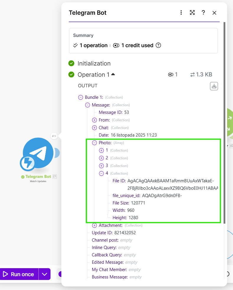 Moduł Google Drive w Make.com – ustawienia zapisu plików przesyłanych do budowy finansowego agenta AI.