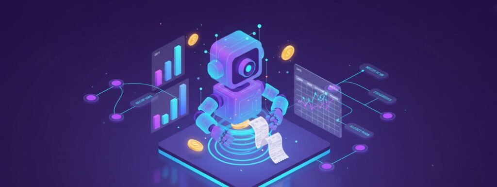 Schemat przedstawiający jak zbudować agenta AI w Make.com do analizy paragonów i finansów