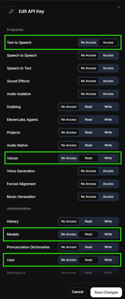 ElevenLabs API key – konfiguracja klucza do text to speech dla finansowego agenta AI