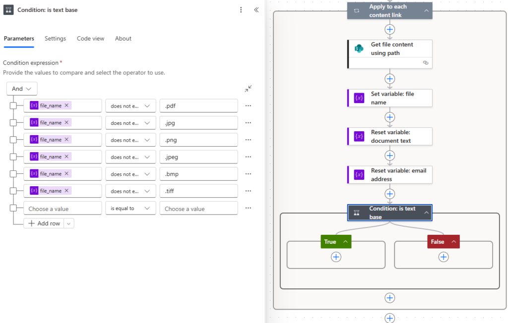 Power Automate – warunek sprawdzający typ dokumentu przed użyciem OCR w agencie AI